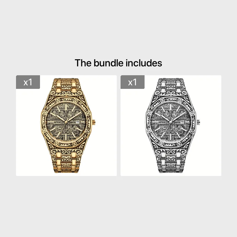 Retro Polygonal Steel Business Watch