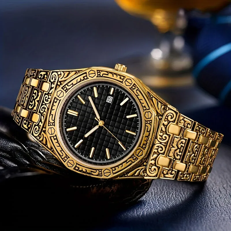 Retro Polygonal Steel Business Watch