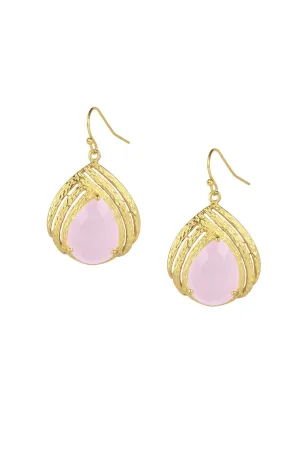 Rose Quartz Drop Earring