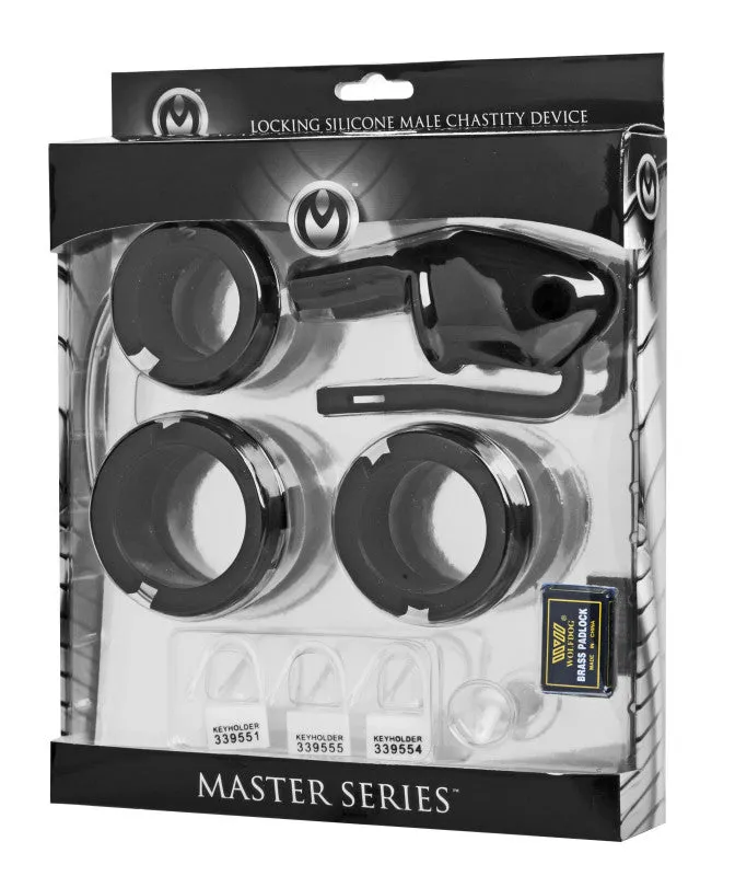 Sados Shadow Locking Silicone Male Chastity Device