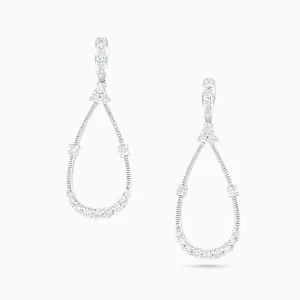 Seamless Space Earrings, White Gold and Diamonds