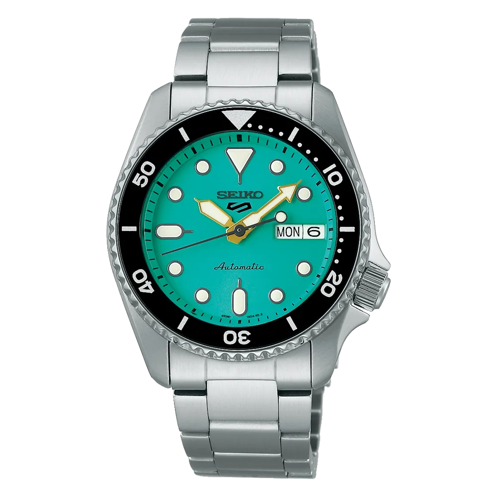 Seiko 5 Sports SRPK33 10 ATM Water Resistant 38.0mm Vibrant Green Dial Automatic Men's Watch