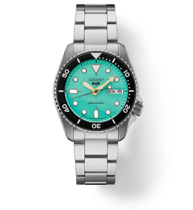 Seiko 5 Sports SRPK33 10 ATM Water Resistant 38.0mm Vibrant Green Dial Automatic Men's Watch