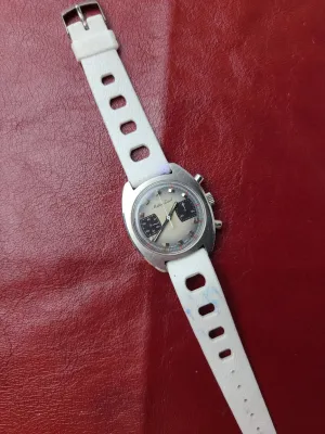 Serviced VINTAGE Rare Mathey Tissot Chronograph Watch Valjoux 236 36mm Panda