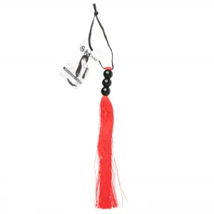 Sex and Mischief Rubber Whip Medium 14-Inch - Red