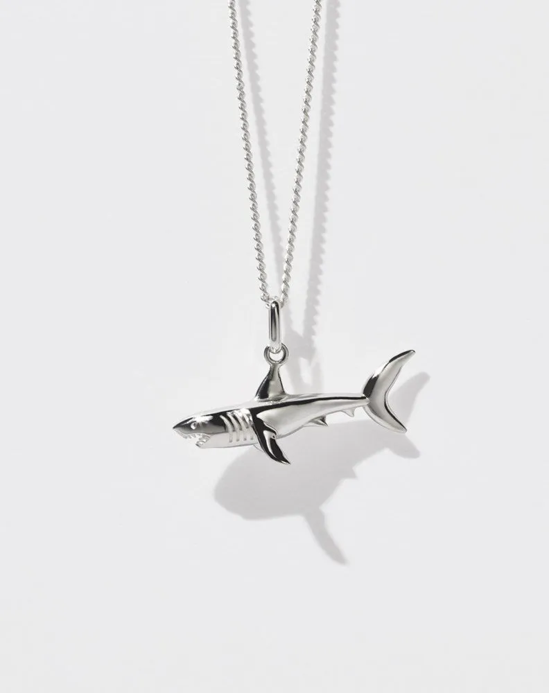 Shark Charm Necklace | Sterling Silver