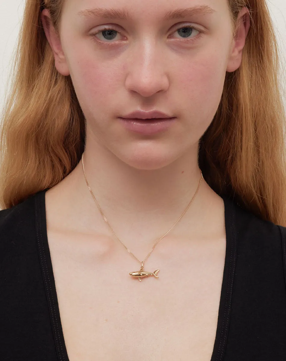 Shark Charm Necklace | Sterling Silver
