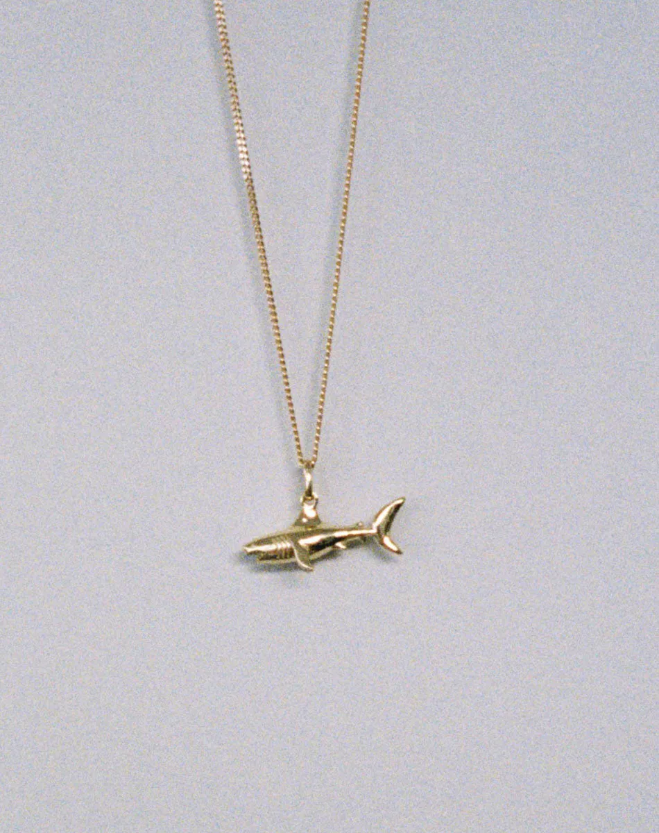 Shark Charm Necklace | Sterling Silver
