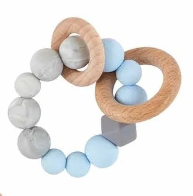 Silicone & Wood Teether (6 Colors)