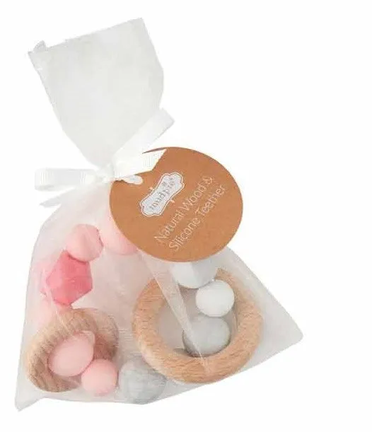 Silicone & Wood Teether (6 Colors)