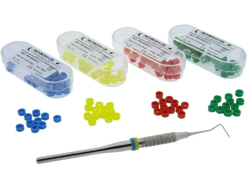 Silicone Color Code Rings - Box of 50 rings (190202)
