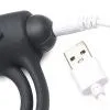 Silicone  Ring and Bullet With Remote  Control - Black