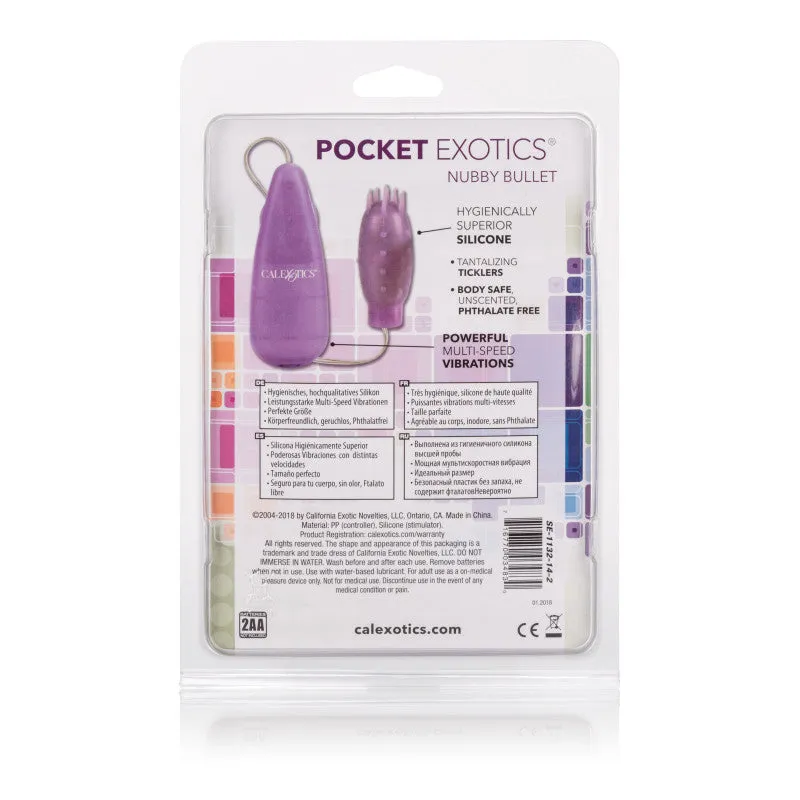 Silicone Slims Vibrating Nubby Bullet Purple