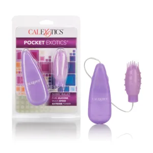 Silicone Slims Vibrating Nubby Bullet Purple