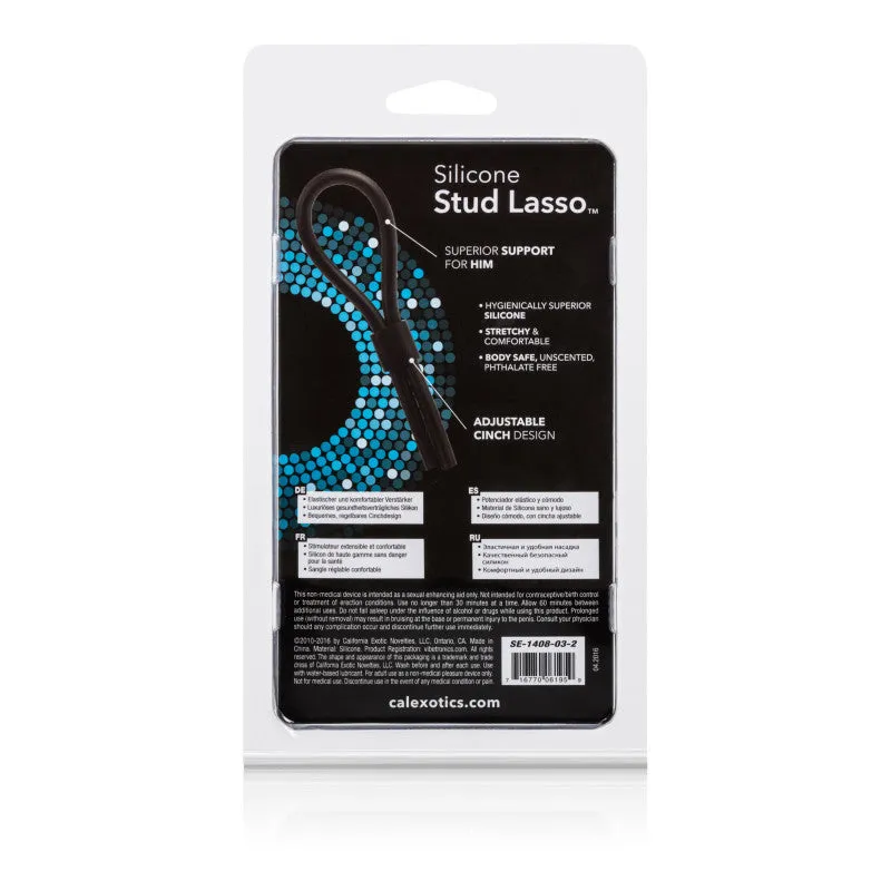 Silicone Stud Lasso Ring Black