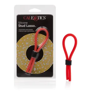 Silicone Stud Lasso Ring Red