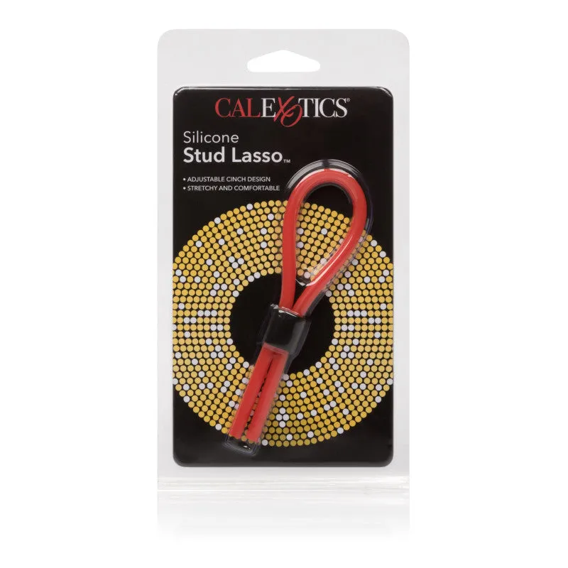 Silicone Stud Lasso Ring Red