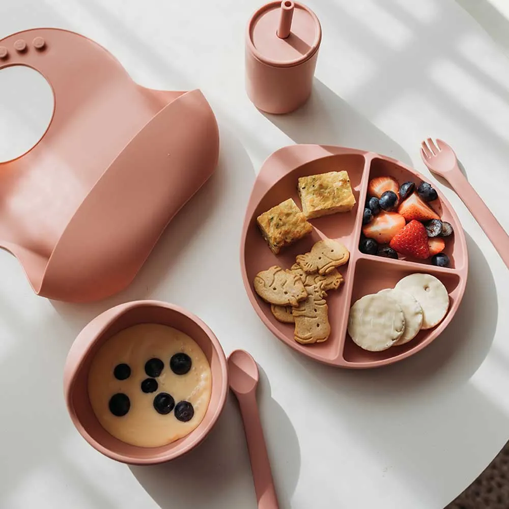 Silicone Suction Plate Rose