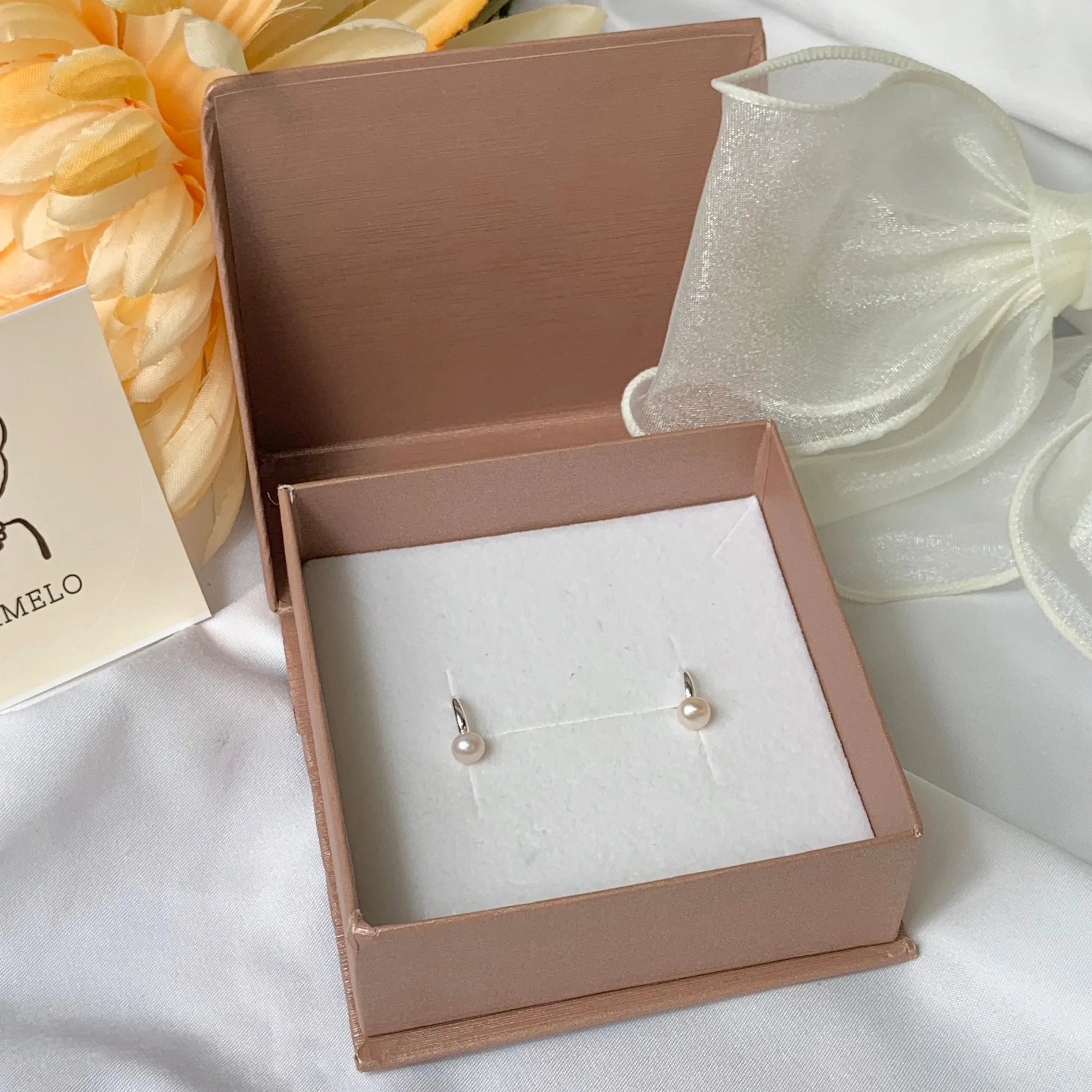 [Silver 925] Hook Mini Freshwater Cultured Pearl Drop Earrings
