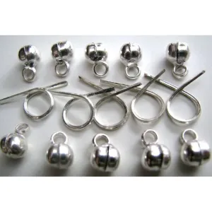 Silver Bells for Anklets and bracelet with connecting rings