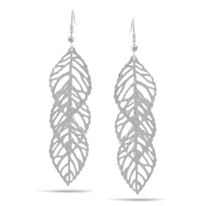 SILVER LEAF EARRINGS #SWY-18033SL (IF15)