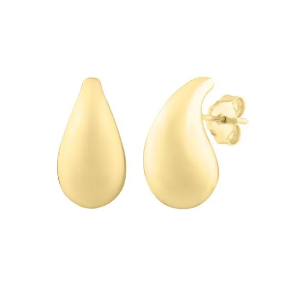 Small Raindrop Earrings in 14K Yellow Gold