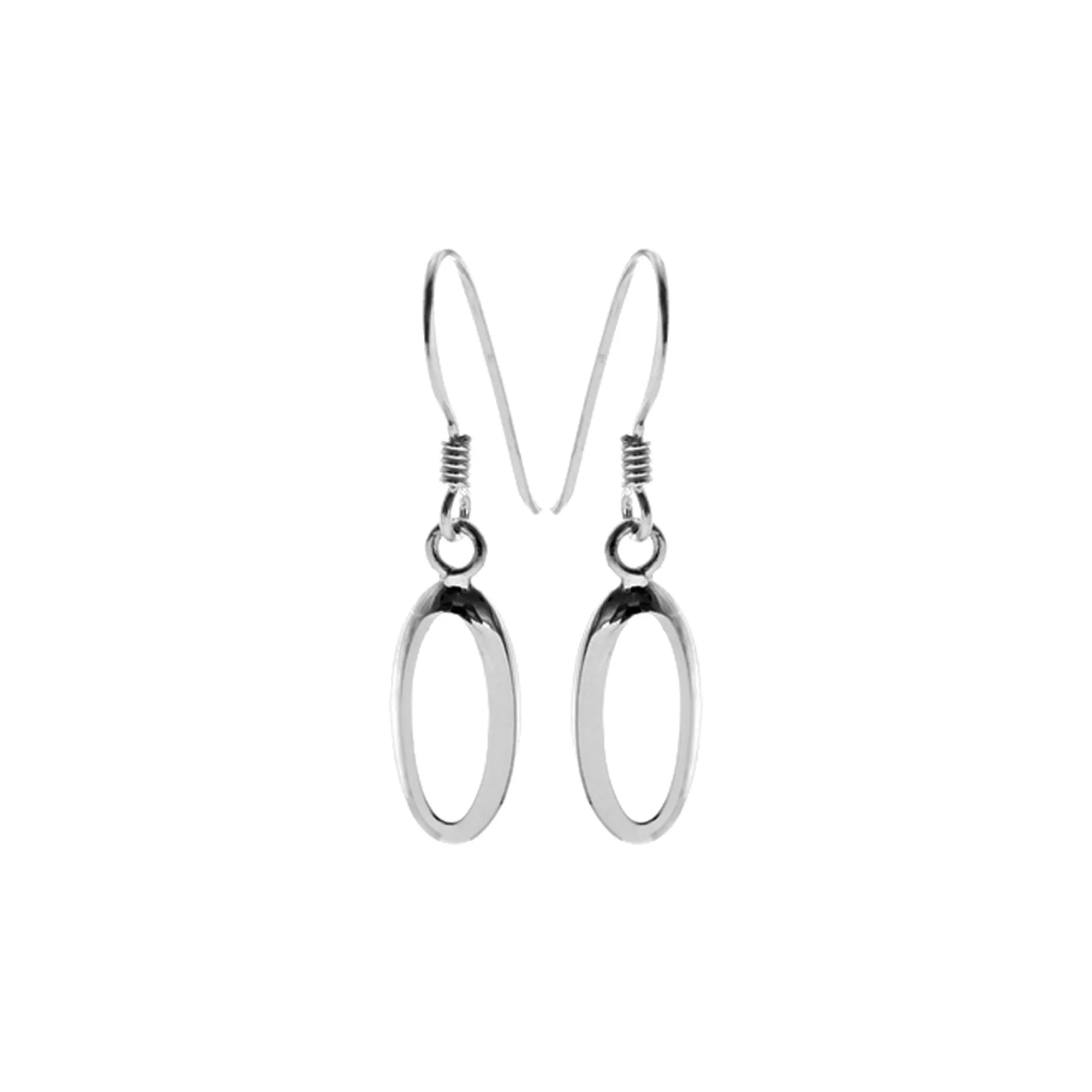 Smile open oval ribbon earrings