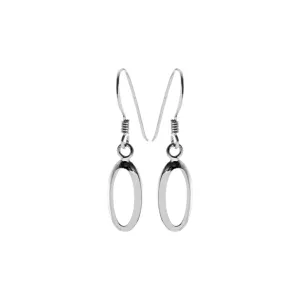 Smile open oval ribbon earrings