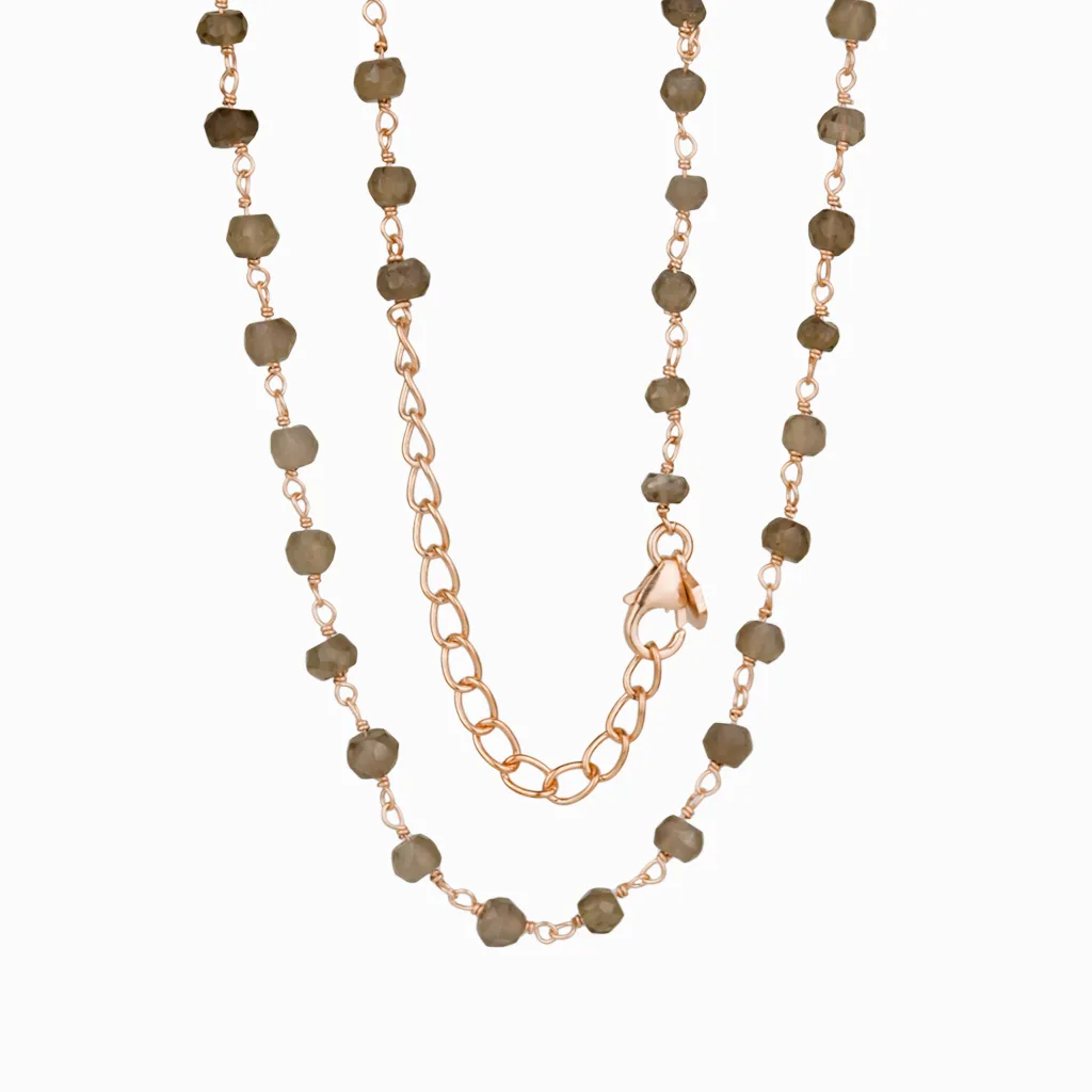 Smokey Quartz Beaded Necklace