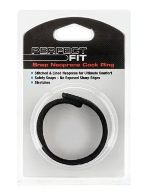 Snap Neoprene  Ring - Black