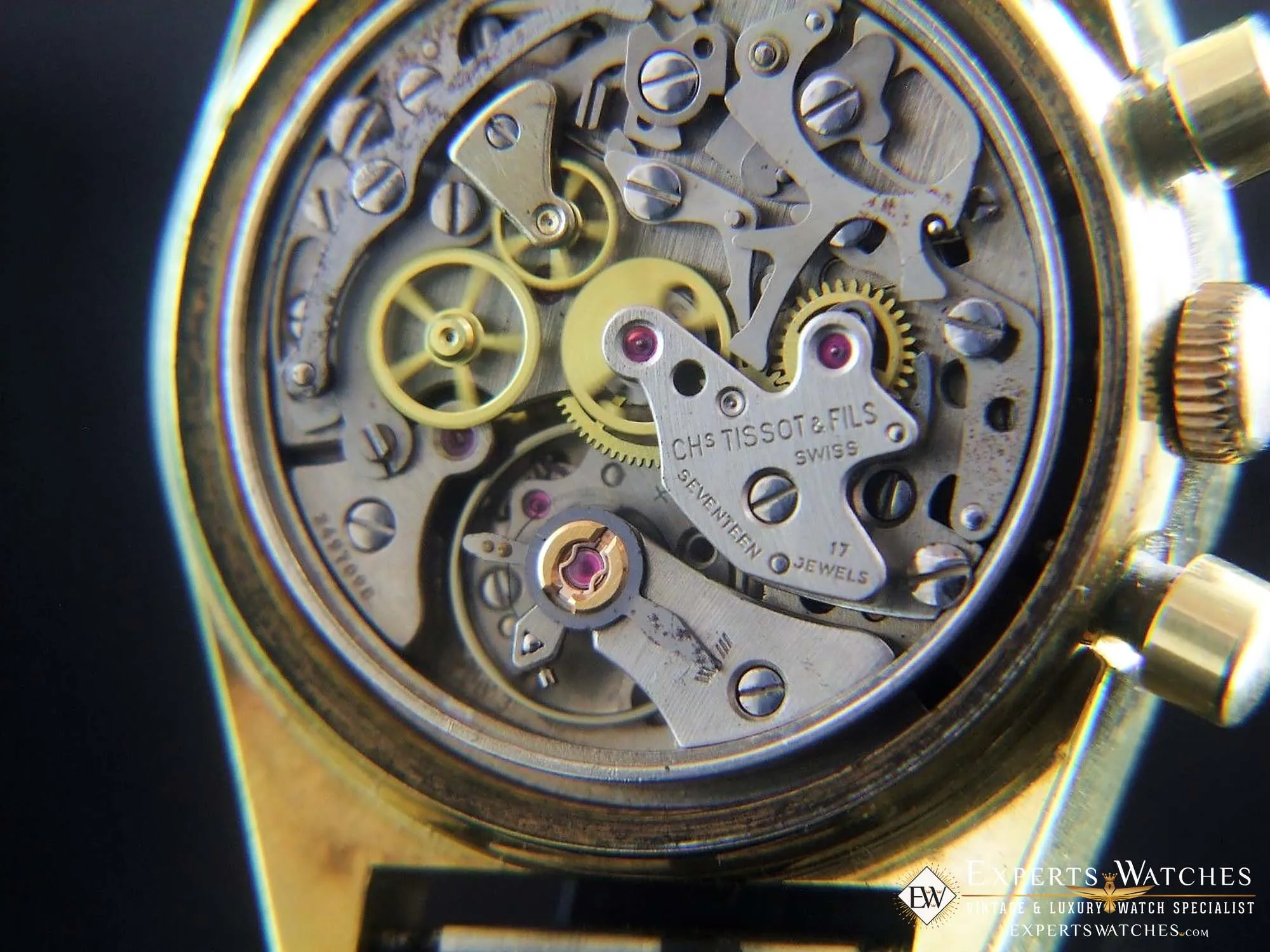 Sold Serviced Vintage TISSOT PR 516 Chronograph Lemania 873 Gold Plated 861 CH27