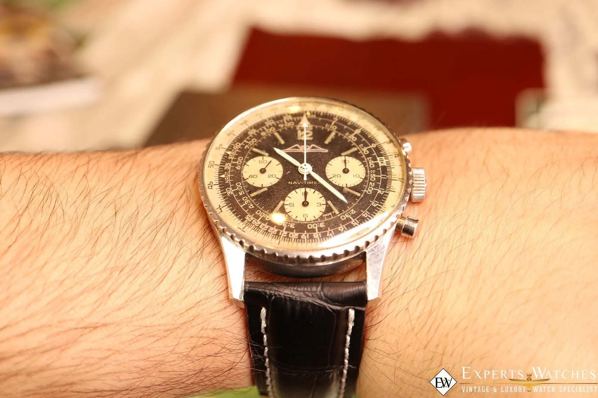 Sold!!! Vintage Serviced 1967 Breitling 806  Navitimer Watch AOPA Panda Dial Pilot CPO
