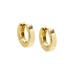 Squared Round Huggie Earring