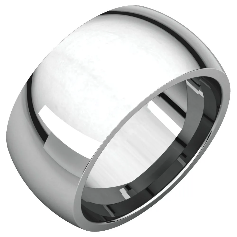 Sterling Silver 12mm Comfort Fit Band, Size 5