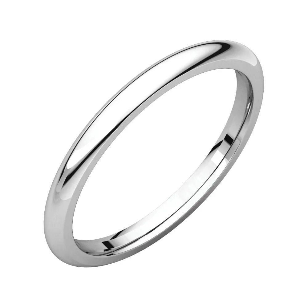 Sterling Silver 2mm Comfort Fit Band, Size 11