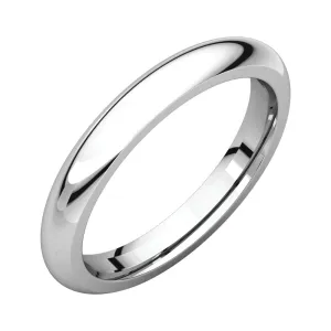 Sterling Silver 3mm Comfort Fit Band, Size 8