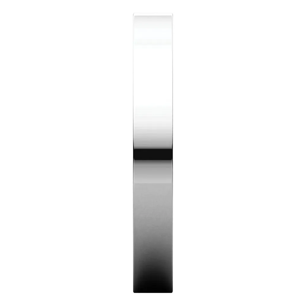 Sterling Silver 3mm Flat Comfort Fit Band, Size 11