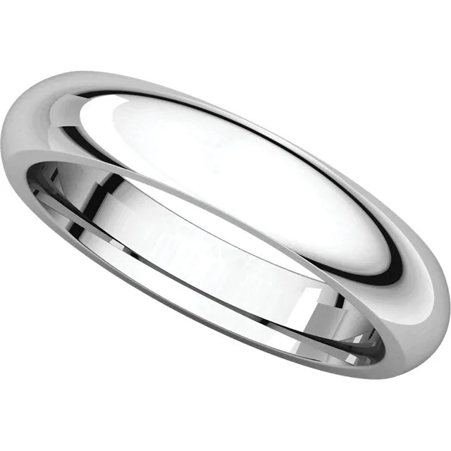 Sterling Silver 4mm Comfort Fit Band, Size 6.5