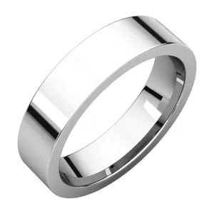 Sterling Silver 5mm Flat Band, Size 8.5
