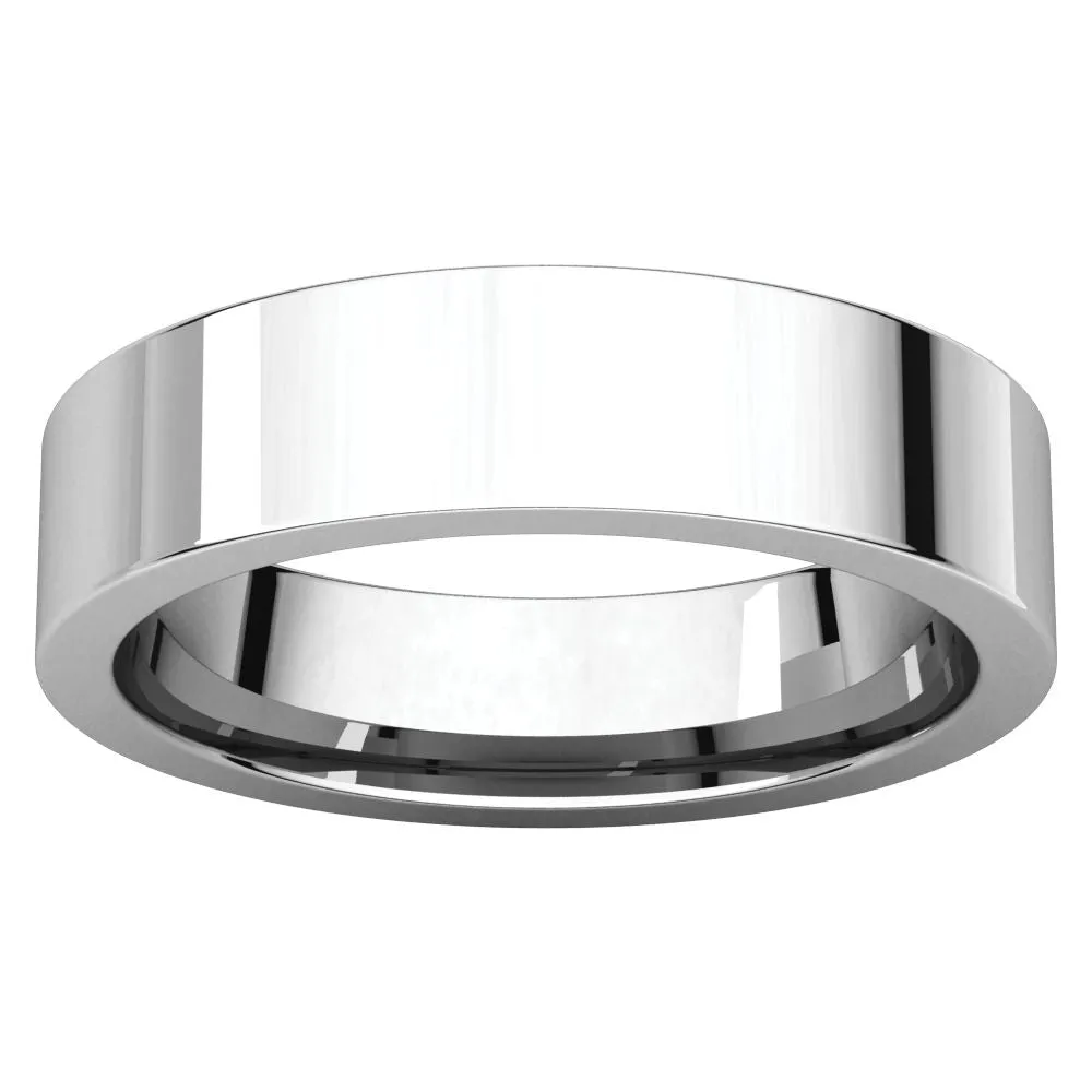 Sterling Silver 5mm Flat Band, Size 8.5