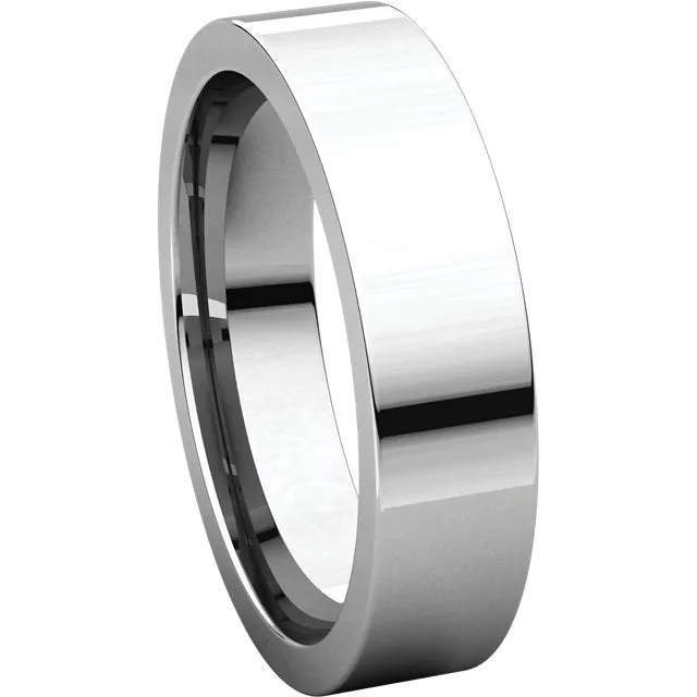 Sterling Silver 5mm Flat Band, Size 8.5