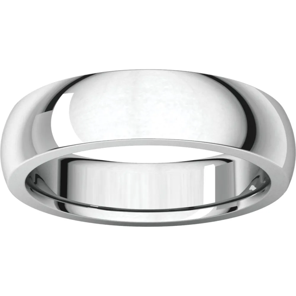 Sterling Silver 6mm Heavy Comfort Fit Band, Size 9
