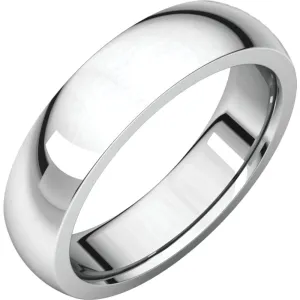 Sterling Silver 6mm Heavy Comfort Fit Band, Size 9