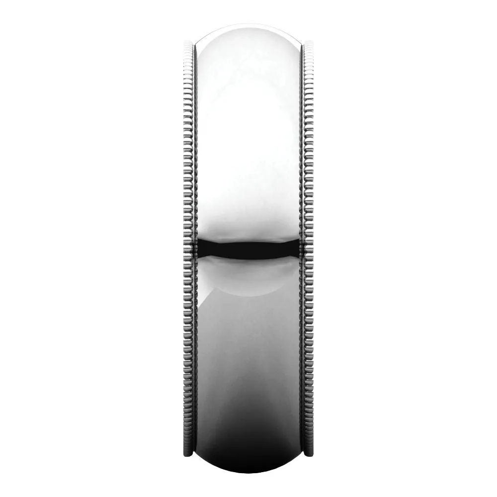 Sterling Silver 6mm Milgrain Comfort Fit Band, Size 9