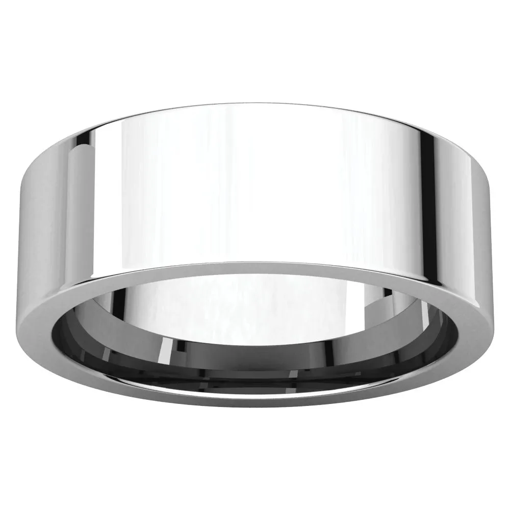 Sterling Silver 7mm Flat Comfort Fit Band, Size 11