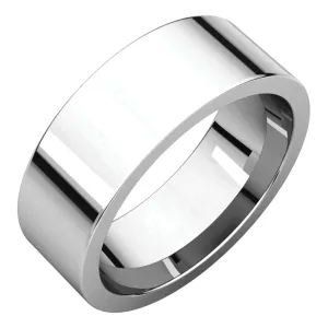 Sterling Silver 7mm Flat Comfort Fit Band, Size 11