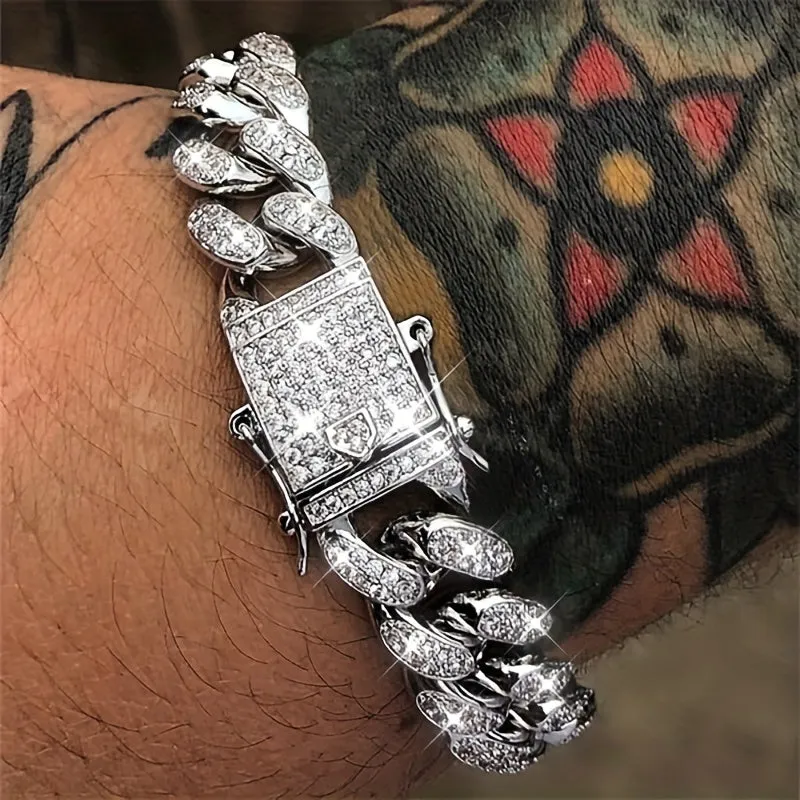 Stylish HipHop Mens WatchBracelet Combo