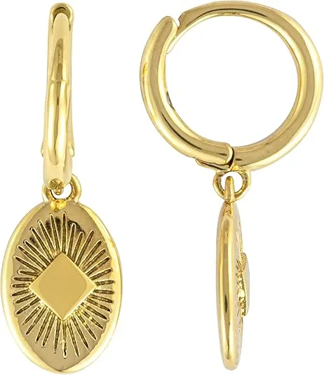Sunburst Huggie Earrings
