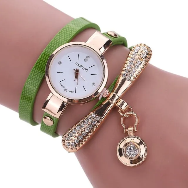 susenstone Women Leather Rhinestone Analog Quartz Wrist Watches Womens Watches Top Brand Luxury Reloj Mujer Women Watches