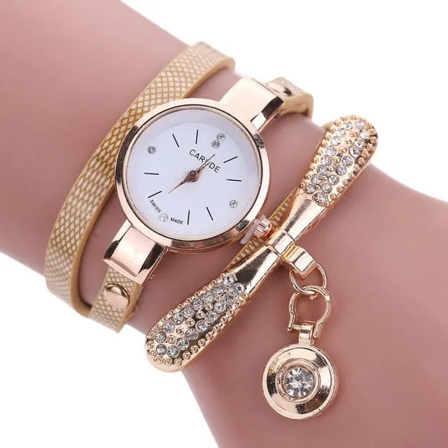 susenstone Women Leather Rhinestone Analog Quartz Wrist Watches Womens Watches Top Brand Luxury Reloj Mujer Women Watches